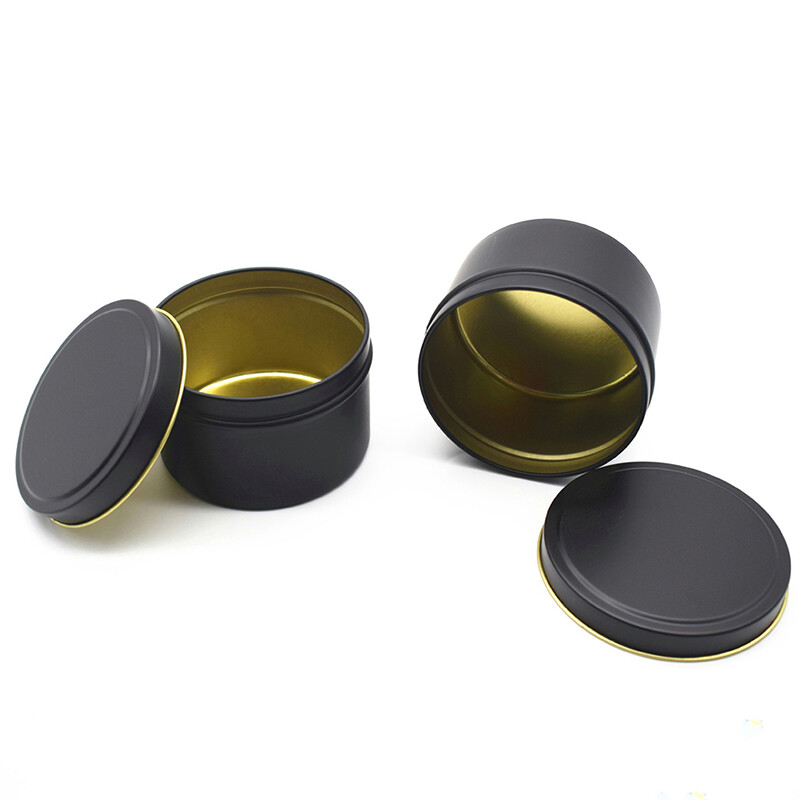 Küünlapurgid kaanega Ümmargused ümmargused küünlakonteinerid, tühjad hoiukastid