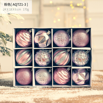 12gab Ziemassvētku 6 cm bumbiņu komplekts Ziemassvētku eglītes rotājuma kulonu šķembu bumba ar dāvanu kastīti, krāsotas dekoratīvas mājās nomestas bumbas 2024