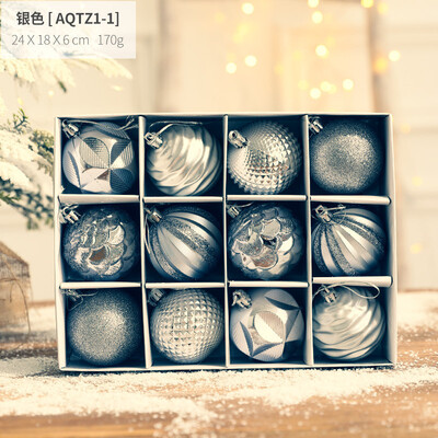 12gab Ziemassvētku 6 cm bumbiņu komplekts Ziemassvētku eglītes rotājuma kulonu šķembu bumba ar dāvanu kastīti, krāsotas dekoratīvas mājās nomestas bumbas 2024