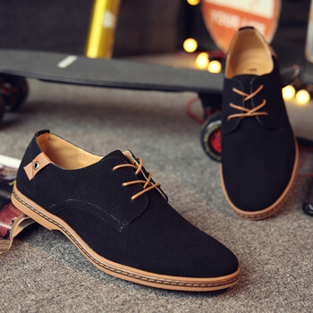 Ανδρικά παπούτσια Factory Direct Sales Casual Nubuck Leather Shoes Επίσημος ιστότοπος British Mens Fashion Lace-up Shoes Αθλητικά παπούτσια γραφείου