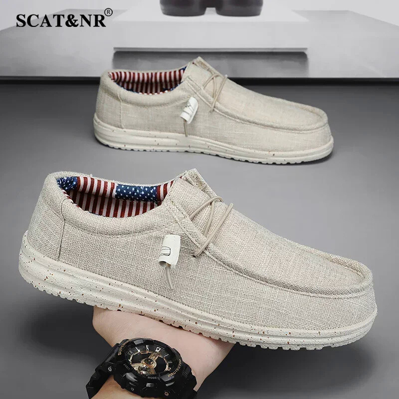 ΑΝΔΡΙΚΑ παπούτσια από καμβά που αναπνέουν άνετα loafers μαλακά παπούτσια περπατήματος Penny για άνδρες ελαφριά παπούτσια για βάρκα οδήγησης πολυτελείας