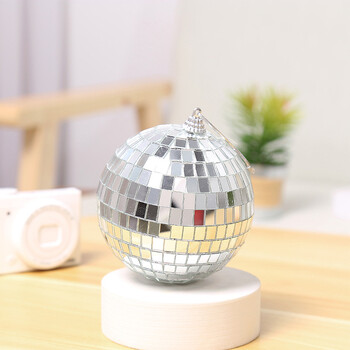 1PC Reflective Glass Rotable Mirror Ball For Disco DJ Mirror Reflection Glass Ball Light for Christmas Party 8D