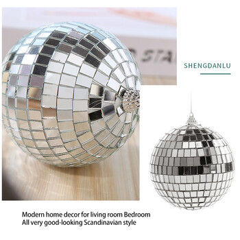 1PC Reflective Glass Rotable Mirror Ball For Disco DJ Mirror Reflection Glass Ball Light for Christmas Party 8D