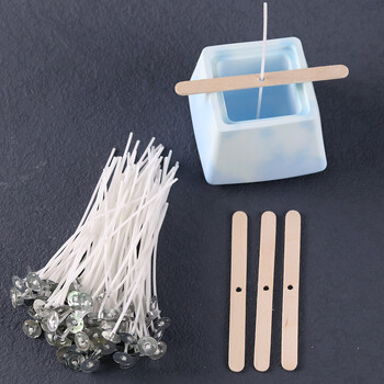 8-20 cm 100 ΤΕΜ. Candle Wicks Smokeless Wax Pure Cotton Core for DIY Candle Making Pre-wacked Wicks Party Supplies