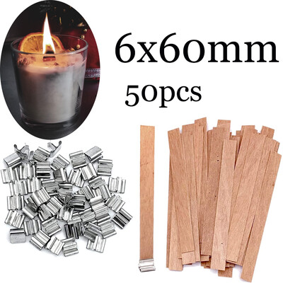 8-20 cm 100 tk. Küünla Wicks Suitsuvaba Vaha Puhas Puuvillane Südamik DIY küünalde valmistamiseks Eelvahatatud Wicksi peotarbed
