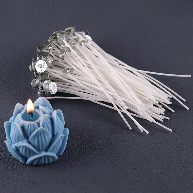 8-20 cm 100 tk. Küünla Wicks Suitsuvaba Vaha Puhas Puuvillane Südamik DIY küünalde valmistamiseks Eelvahatatud Wicksi peotarbed