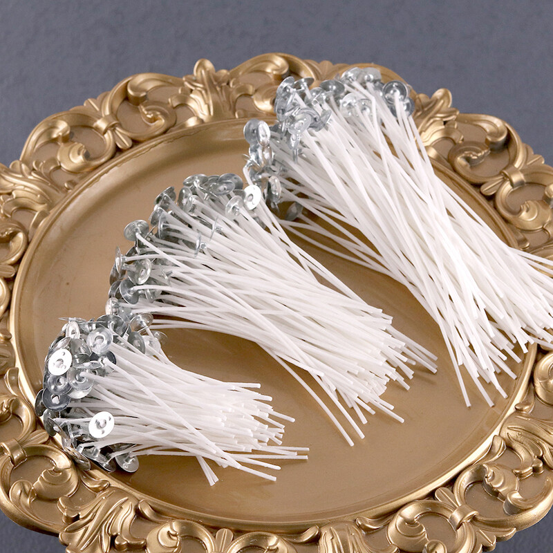 8-20 cm 100 tk. Küünla Wicks Suitsuvaba Vaha Puhas Puuvillane Südamik DIY küünalde valmistamiseks Eelvahatatud Wicksi peotarbed