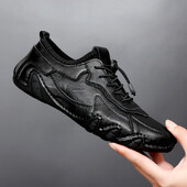 Vyriški odiniai batai Laisvalaikio patogūs prisegami batai Minkšti penny batai vyrams Lengvi vairavimo batai