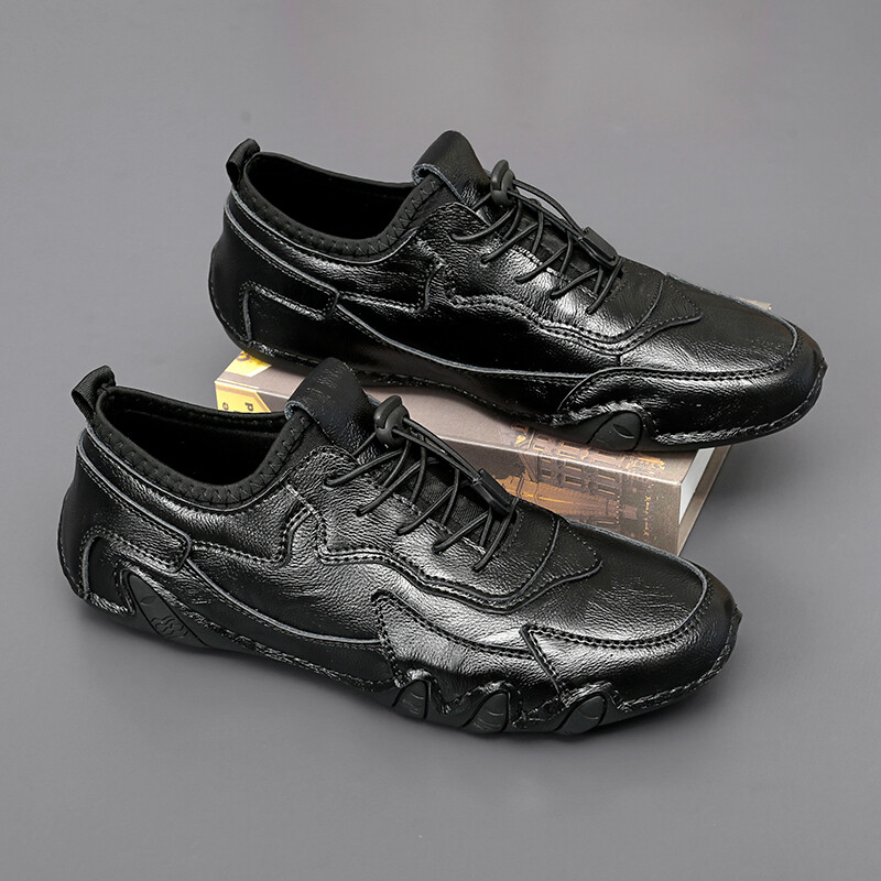 Vyriški odiniai batai Laisvalaikio patogūs prisegami batai Minkšti penny batai vyrams Lengvi vairavimo batai