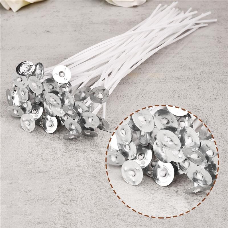 2,6-20cm 50 tk/100 tk küünlatahat suitsuvaba vaha puhtast puuvillast südamik DIY küünalde valmistamiseks vahatatud Wicksi peotarbed