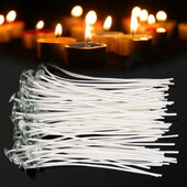 100 gab. DIY sveču daktis bez dūmu vaska Pure Candle Sustainers kokvilnas serdes daktis petrolejas lampas vaska līnijai 2,6/8/10/12/14/20 cm