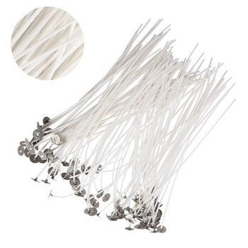 100 τεμ./σετ Candle Wicks Smokeless Wax Pure Cotton Core 9/15/20cm Κερί DIY Κατασκευή προκερωμένων φυτιλιών για προμήθειες πάρτι