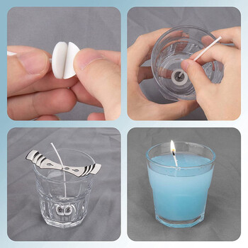 Candle Wicks Αυτοκόλλητα Wick Candle Wick Συσκευή κεντραρίσματος για DIY Κερί Σόγιας