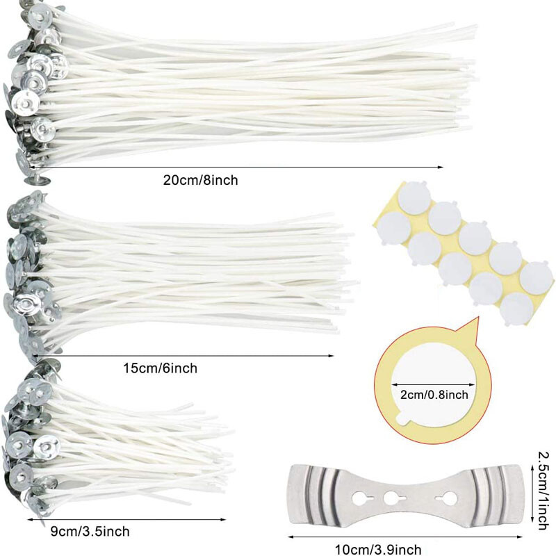 Žvakių dagčiai Žvakių dagčių lipdukai Žvakių dagčių centravimo įtaisas, skirtas sojų bičių vaško žvakėms gaminti savo rankomis