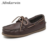 Δημοφιλή δερμάτινα casual boat παπούτσια Ανδρικά Flat Loafers Αντιολισθητικά Μεγάλο μέγεθος 46 47 48 Spring Autumn Luxury Brand Designer