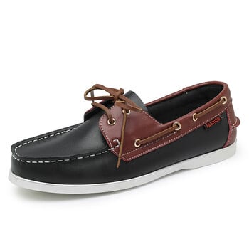 Δημοφιλή δερμάτινα casual boat παπούτσια Ανδρικά Flat Loafers Αντιολισθητικά Μεγάλο μέγεθος 46 47 48 Spring Autumn Luxury Brand Designer