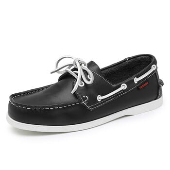 Δημοφιλή δερμάτινα casual boat παπούτσια Ανδρικά Flat Loafers Αντιολισθητικά Μεγάλο μέγεθος 46 47 48 Spring Autumn Luxury Brand Designer