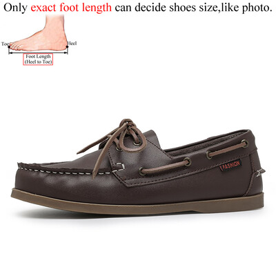 Δημοφιλή δερμάτινα casual boat παπούτσια Ανδρικά Flat Loafers Αντιολισθητικά Μεγάλο μέγεθος 46 47 48 Spring Autumn Luxury Brand Designer