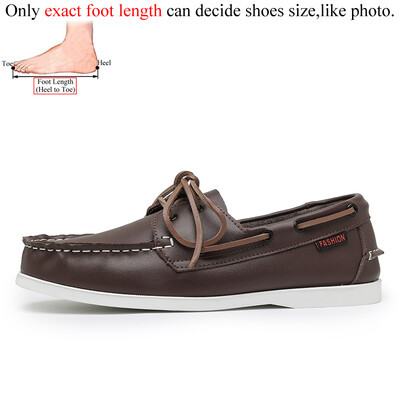 Δημοφιλή δερμάτινα casual boat παπούτσια Ανδρικά Flat Loafers Αντιολισθητικά Μεγάλο μέγεθος 46 47 48 Spring Autumn Luxury Brand Designer