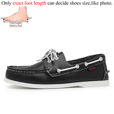 Δημοφιλή δερμάτινα casual boat παπούτσια Ανδρικά Flat Loafers Αντιολισθητικά Μεγάλο μέγεθος 46 47 48 Spring Autumn Luxury Brand Designer