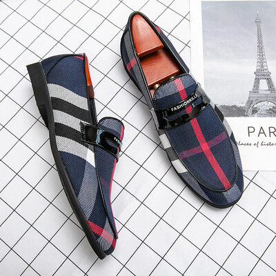 Ανδρικά παπούτσια επώνυμα ντιζάιν φορέματα καρό δέρμα 2023 Μόδα χειροποίητα γαμήλια πάρτι Πολυτελή επώνυμα παπούτσια Ανδρικά Loafers Oxford Παπούτσια ανδρικά 48