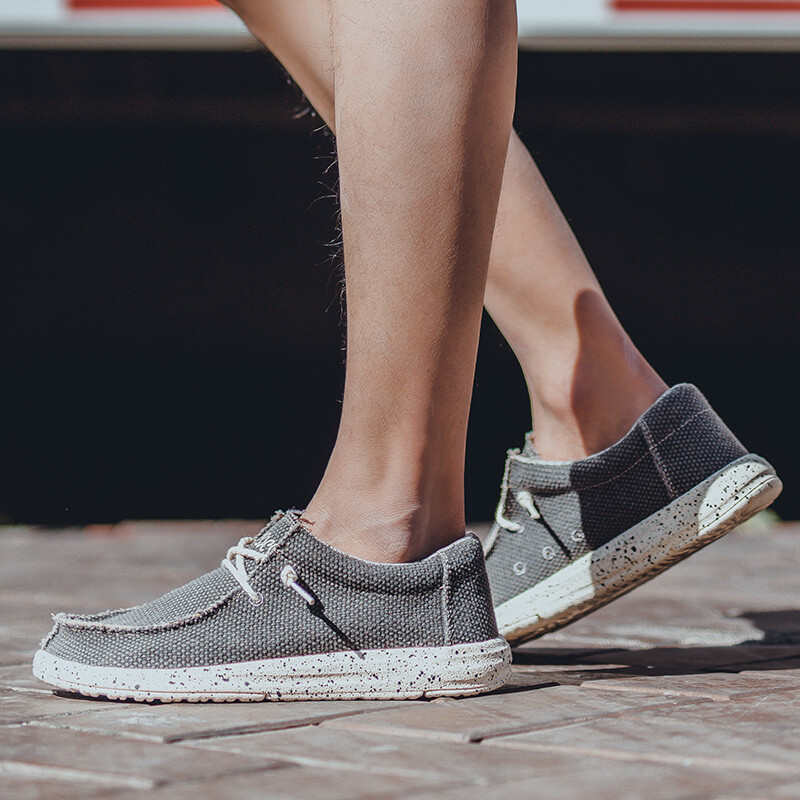 Vasaras vīriešu audekla apavi džinsa kedas vīriešu audekla apavi elpojoši mokasīni vulkanizēti apavi Vīriešu kedas apavi liela izmēra