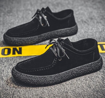 Ανδρικά παπούτσια casual φθινοπώρου Δερμάτινα σουέτ παπούτσια εργασίας Ανδρικά κορδόνια flat αθλητικά παπούτσια Ανοιχτή μαλακή σόλα που αναπνέει παπούτσια οδήγησης