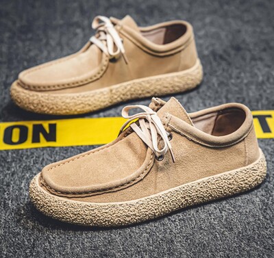 Ανδρικά παπούτσια casual φθινοπώρου Δερμάτινα σουέτ παπούτσια εργασίας Ανδρικά κορδόνια flat αθλητικά παπούτσια Ανοιχτή μαλακή σόλα που αναπνέει παπούτσια οδήγησης