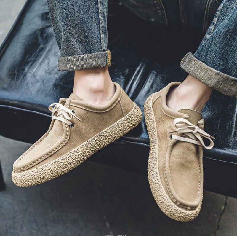 Ανδρικά παπούτσια casual φθινοπώρου Δερμάτινα σουέτ παπούτσια εργασίας Ανδρικά κορδόνια flat αθλητικά παπούτσια Ανοιχτή μαλακή σόλα που αναπνέει παπούτσια οδήγησης