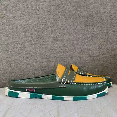 Vīriešu autentiski Sebago Docksides apavi — augstākās kvalitātes dabīgās ādas Moc Toe, mežģīņu apavi XA401