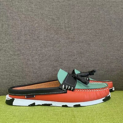 Vīriešu autentiski Sebago Docksides apavi — augstākās kvalitātes dabīgās ādas Moc Toe, mežģīņu apavi XA401