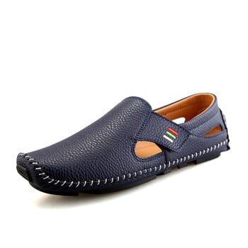 Ανδρικά παπούτσια Casual Γνήσιο δέρμα Ανδρικά Loafers Μοκασίνια Χειροποίητα Slip On Boat Shoes Classical Homme Oversized H338 Zapatos