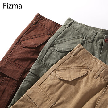 Fizma Armygreen Outdoor Cargo Pants Men Jogging Casual Pants Autumn Winter Pantalones Cargo Hombre Cotton Straight Trousers Мъжки