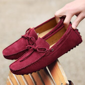 Loafers ανδρικά χειροποίητα δερμάτινα παπούτσια Casual Driving Flats slip-on Moccasins Boat Shoes Plus Size Lace-up παπούτσια