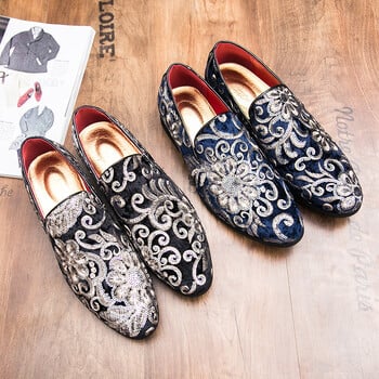 Ανδρικά παπούτσια Flats Loafers Ανδρικά επαγγελματικά επίσημα παπούτσια Fashion Nightclub Party Σχεδιαστής παπουτσιών ανδρικό κέντημα casual boat shoes