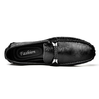 Γνήσιο Δερμάτινο Ανδρικά Loafers Super Soft Casual Παπούτσια Ανδρικά Μοκασίνια Ελαφριά υποδήματα βάρκας Plus μέγεθος 37-47