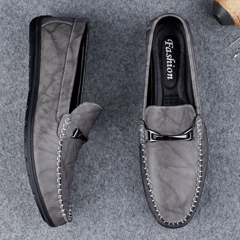 Nové ležérne kožené pánske ležérne topánky, ručne vyrobené, formálne pánske mokasíny, priedušné nazúvacie pánske lodičky, obuv pre vodičov
