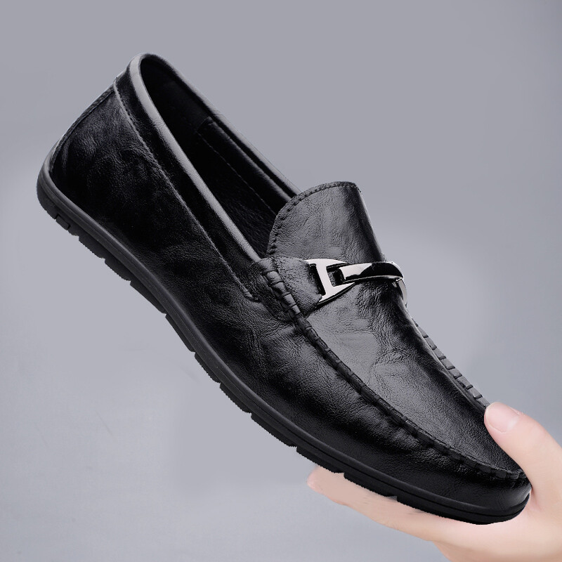 Nové ležérne kožené pánske ležérne topánky, ručne vyrobené, formálne pánske mokasíny, priedušné nazúvacie pánske lodičky, obuv pre vodičov
