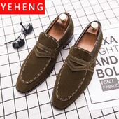 Pantofi noi pentru bărbați ocazional clasic Anglia Pantofi din piele pentru birou Pantofi confortabili Mocasini Bărbați Conducere plată Pantofi de nuntă de modă pentru bărbați