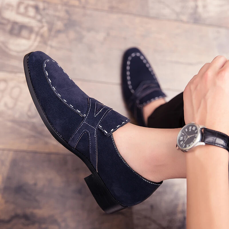 Pantofi noi pentru bărbați ocazional clasic Anglia Pantofi din piele pentru birou Pantofi confortabili Mocasini Bărbați Conducere plată Pantofi de nuntă de modă pentru bărbați