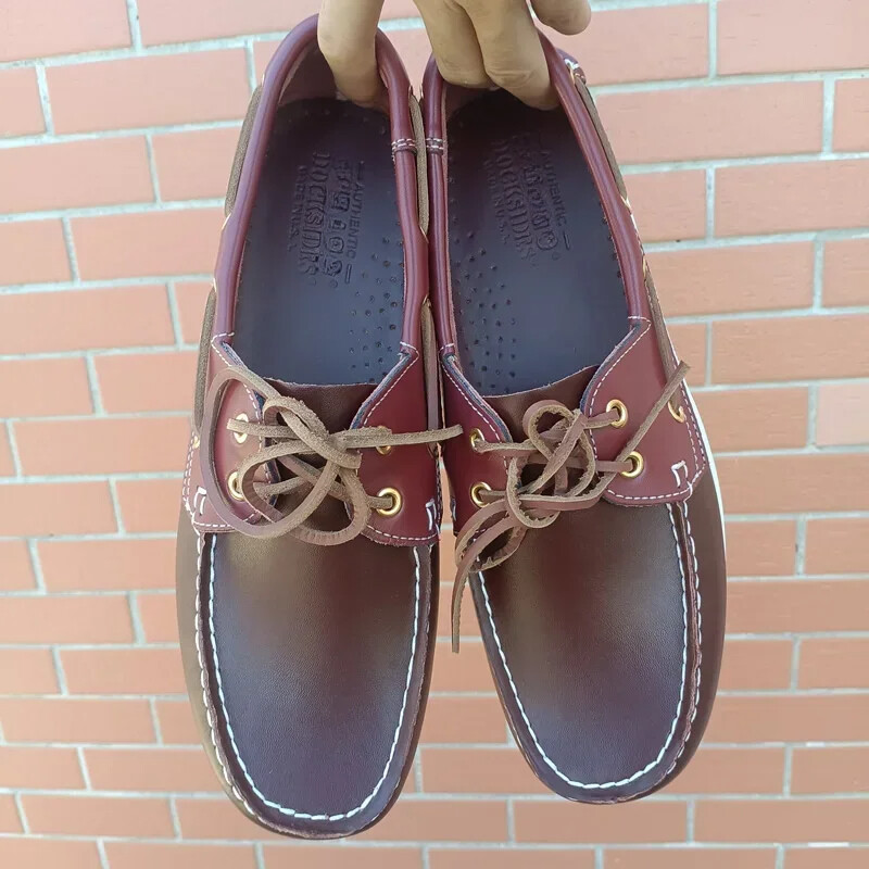 Mocassini pentru bărbați Dockssides, pantofi clasici de bărci din piele naturală, pantofi de șofer cu design de marcă, pantofi casual, mocasini