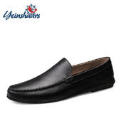 YEINSHAARS Ιταλικά ανδρικά παπούτσια Casual Luxury μάρκας Summer Loafers Split δερμάτινα μοκασίνια Comfy Breathable Slip On Boat Shoes