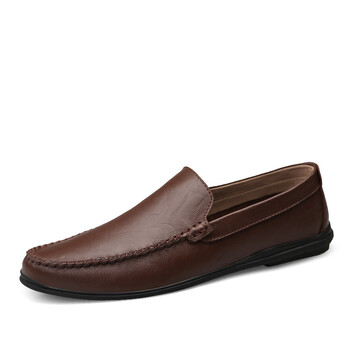 YEINSHAARS Ιταλικά ανδρικά παπούτσια Casual Luxury μάρκας Summer Loafers Split δερμάτινα μοκασίνια Comfy Breathable Slip On Boat Shoes