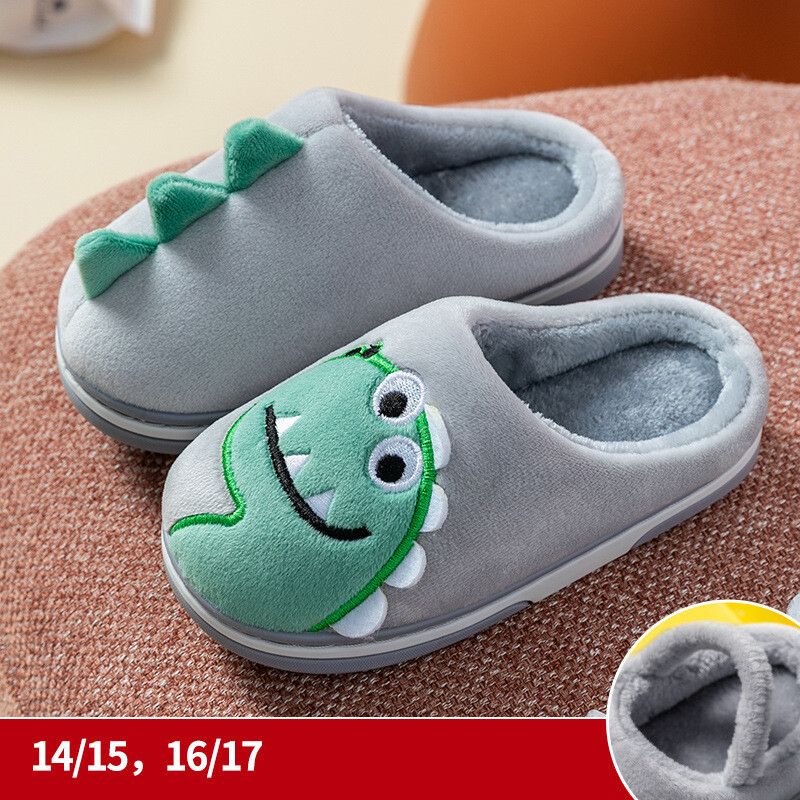 Παιδικές βαμβακερές παντόφλες, χειμωνιάτικες ζεστές αγορίστικες βαμβακερές παντόφλες Baotou, παιδικά παπούτσια για το σπίτι, φθινοπωρινές και χειμερινές βρεφικές δερμάτινες παντόφλες