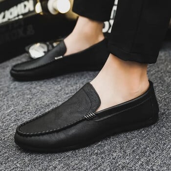 Ανδρικά παπούτσια με στρογγυλά δάχτυλα, casual loafers, δερμάτινα παπούτσια για άντρες Social υψηλής ποιότητας μόδα Δωρεάν αποστολή στην προσφορά Δίκαιη