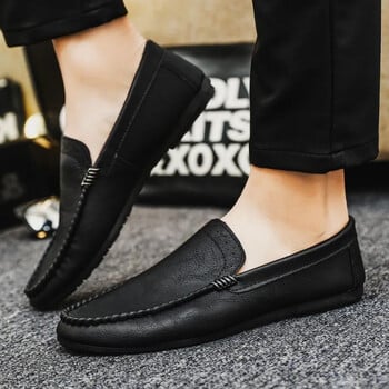 Ανδρικά παπούτσια με στρογγυλά δάχτυλα, casual loafers, δερμάτινα παπούτσια για άντρες Social υψηλής ποιότητας μόδα Δωρεάν αποστολή στην προσφορά Δίκαιη