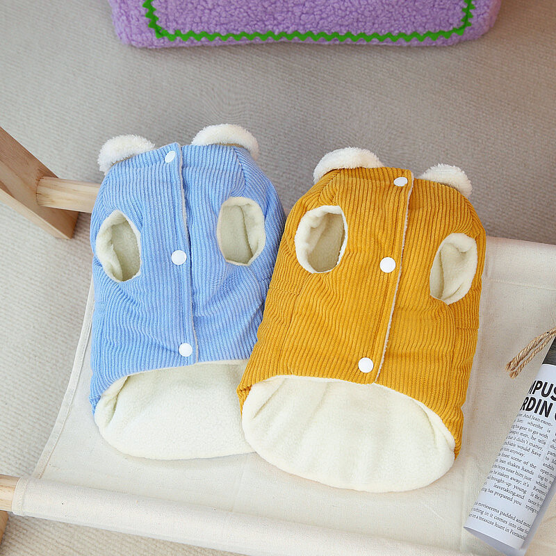 Kaķu un mājdzīvnieku apģērbi Suņu apģērbi Rudens un ziemas jauni mazo suņu apģērbi Teddy Bichon VIP 23 kokvilnas velveta drēbes