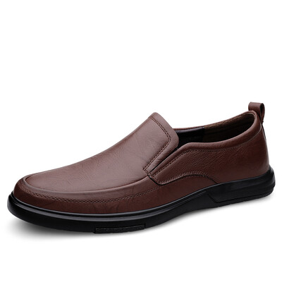 Γνήσιο δέρμα ανδρικά παπούτσια Χειροποίητα ανδρικά loafers slip on business casual παπούτσια Κλασικά μαλακά δερμάτινα παπούτσια Drive Άνετα ανδρικά flats