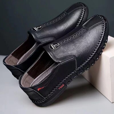 Pantofi casual pentru bărbați din piele de înaltă calitate, pantofi pentru bărbați, ușoare, lucrați manual, pantofi de mers confortabil, respirabili, pantofi de șofat cu alunecare