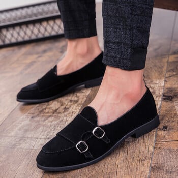 Διπλό Monk Strap Παπούτσια Καφέ Φόρεμα Loafers Ανδρικά Παπούτσια Ιταλικά Νυφικό 2021 Coiffeur παπούτσια γραφείου Ανδρικό επίσημο φόρεμα